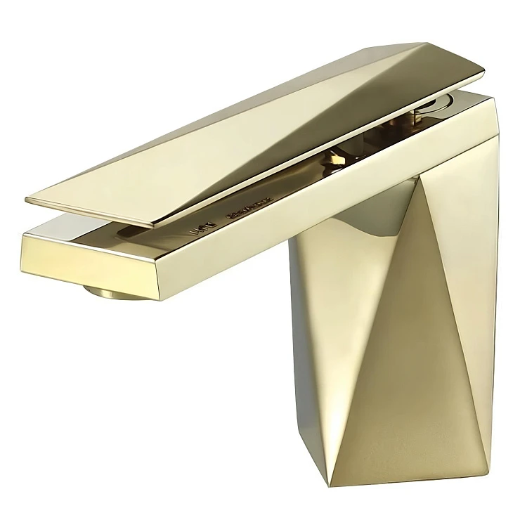 Смеситель для раковины Bravat Diamond F118102G-1-ENG золото