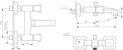 Смеситель для ванны с душем Bravat Whirlpool F678112C-01 хром