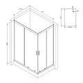 Душевой уголок AM.PM Gem 120x80см W90G-404-120280-MT профиль хром, стекло прозрачное