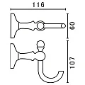 Крючок Art&Max Antic Crystal AM-E-2686BSJ-Do золото