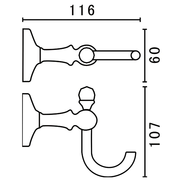 Крючок Art&Max Antic Crystal AM-E-2686BSJ-Do золото