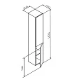 Шкаф-пенал AM.PM Gem 30см M90CHR0306GM графит матовый Шкаф-пенал AM.PM Gem 30см M90CHR0306GM графит матовый