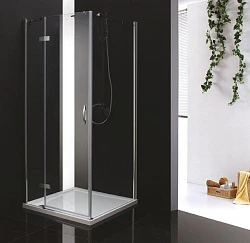 Душевой уголок Cezares Bergamo 100x100см BERGAMO-W-A-1-100-P-Cr-R профиль хром, стекло рифленое