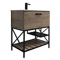 Тумба с раковиной Comforty Бредфорд 75 00-00008074CF дуб темный