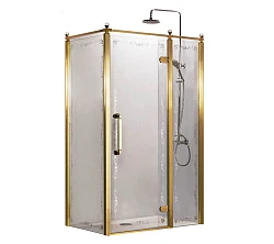 Душевой уголок Azario Ontario 120х90см AZ-NBB1231-R 900 GOLD профиль золото, стекло прозрачное/узор