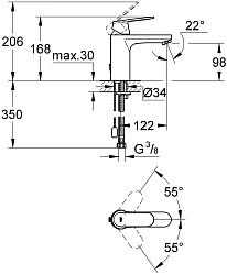 Смеситель для раковины Grohe Eurosmart Cosmopolitan 23326000 хром