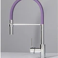 Смеситель для кухни Aquanet FF6215 фиолетовый / хром