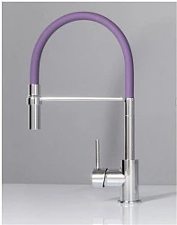Смеситель для кухни Aquanet FF6215 фиолетовый / хром