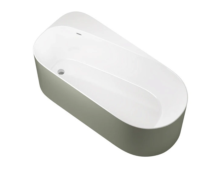 Акриловая ванна Allen Brau Priority 170x80 2.31001.20/CGM белый глянец, цементно-серый