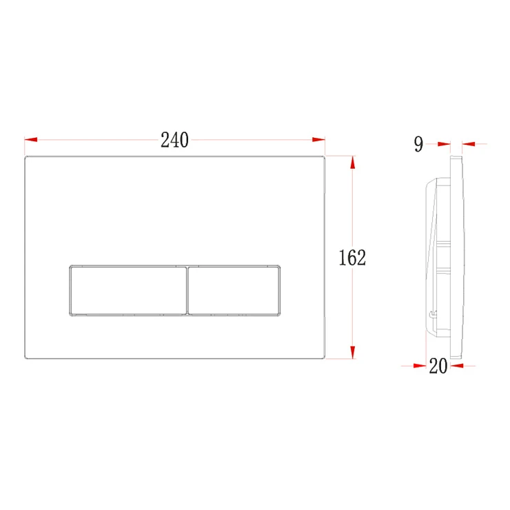 Кнопка смыва Veconi Flush V1 FLV1-W белая глянцевая