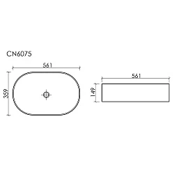 Раковина накладная Ceramica Nova Element CN6075 белая глянец