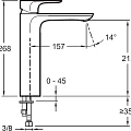 Смеситель для раковины Jacob Delafon Aleo E72299-4-CP хром