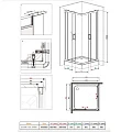 Душевой уголок Damixa Skyline 90х90см DX35WG-403-090MT профиль хром, стекло прозрачное