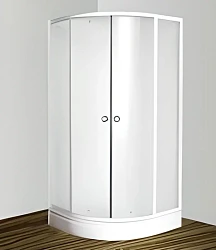 Душевой уголок Golden Frog 90x90см SRGF-048 (90) с поддоном, профиль белый, стекло прозрачное