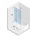 Шторка на ванну Riho VZ Scandic NXT X109 95x150см R G001148121 профиль черный, стекло прозрачное