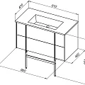 Тумба под раковину Allen Brau Reality 90 1.32006.WM белый матовый