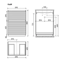 Тумба под раковину Sancos Folk Floor 60 FL60FCP напольная, капучино