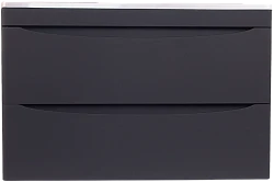 Тумба с раковиной Style Line Бергамо мини 80 антискрейч черный матовый