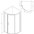 Душевой уголок AM.PM Like 90x90см W83G-315-090CG профиль хром, стекло тонированное