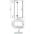Душевой уголок Wasserkraft Aller 120x90см 10H07LBLACK профиль хром, стекло прозрачное