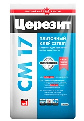 Клей для плитки и керамогранита Ceresit СМ 17 белый 5кг 1/4/144