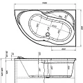 Экран Aquanet Graciosa 150см 00175949 правый, белый