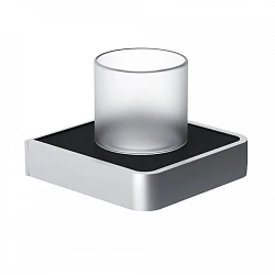 Стеклянный стакан с настенным держателем Damixa Jupiter DA7734300 черный