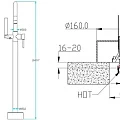 Напольный смеситель для ванны с душем Boheme Uno BLACK 469-B (229-B) черный матовый
