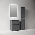 Тумба с раковиной Sancos Folk Floor 60 напольная, Grey soft