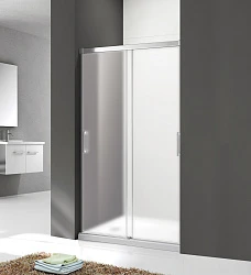 Душевая дверь в нишу Cezares 120см TANDEM-SOFT-BF-2-120-P-Cr профиль хром, стекло рифленое