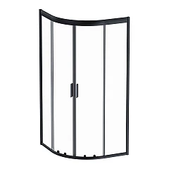 Душевой уголок AM.PM Gem 90x90см W90G-401-090BT профиль черный, стекло прозрачное