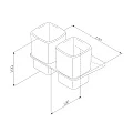 Стакан AM.PM Inspire 2.0 A50A343422 двойной, черный матовый