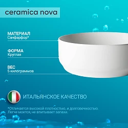 Раковина накладная Ceramica Nova Element CN6006 белая матовая
