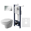 Инсталляция с подвесным унитазом и клавишей AM.PM Sense IS47051.741700