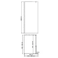 Душевая перегородка Wasserkraft Rossel 90см 28W39 профиль хром, стекло прозрачное