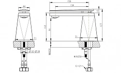 Смеситель для раковины Bravat Diamond F118102C-1-ENG хром
