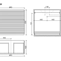 Тумба под раковину Sancos Folk Floor 90 FL90FGS напольная, Grey soft