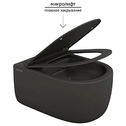 Унитаз подвесной Berges Ego XL 083218 антрацит матовый