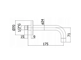 Излив Paffoni ZBOC081CR хром