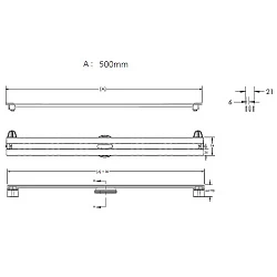 Душевой лоток Berges Super Slim 50 090178 хром матовый