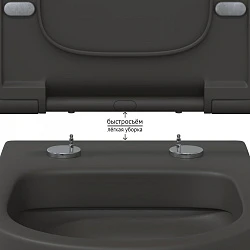 Унитаз подвесной Berges Ego XL 083218 антрацит матовый