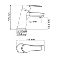 Смеситель для раковины Wasserkraft Rhin 4403 хром