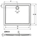 Душевой поддон RIHO Zurich 120х100см D001005005 белый
