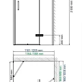 Душевой уголок Wasserkraft Aller 120x100см 10H10RBLACK MATT профиль хром/черный, стекло прозрачное