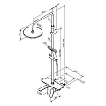 Душевая стойка Damixa Jupiter 977730000 с полочкой, хром