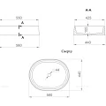 Раковина накладная Salini 1102211MRF белая матовая