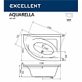 Акриловая ванна Excellent Aquarella 150x100 WAEX.ARP15WH белая глянцевая
