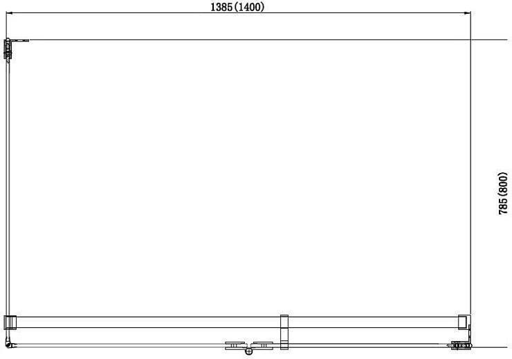 Душевой уголок Aquanet Beta 140x80см R NWD1231 правая, профиль хром, стекло прозрачное