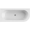 Акриловая ванна Cezares Slim 180x80 SLIM CORNER-180-80-60-L-NERO-SET черная матовая/белый глянец