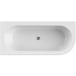 Акриловая ванна Cezares Slim 180x80x60 SLIM CORNER-180-80-60-L-NERO-SET черная